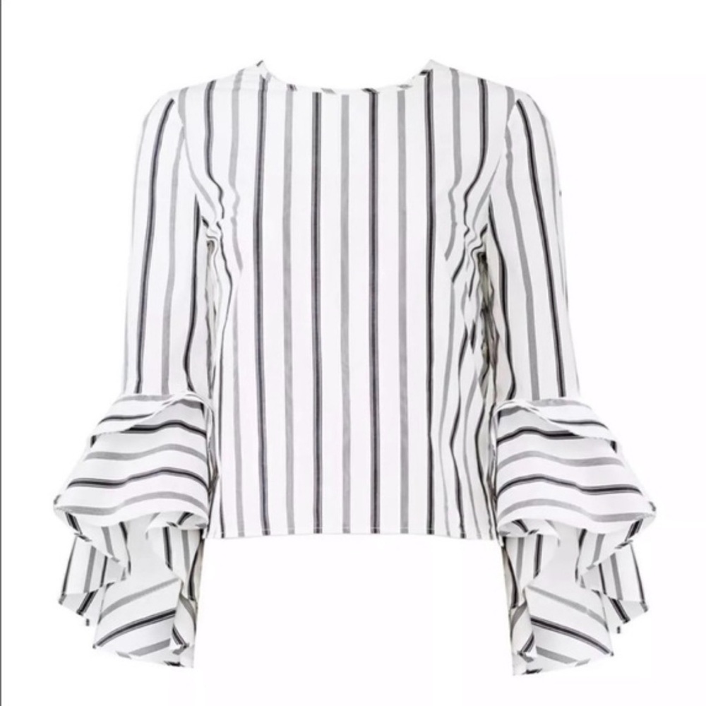 Milly Gabby Bell Sleeve Top Size 4